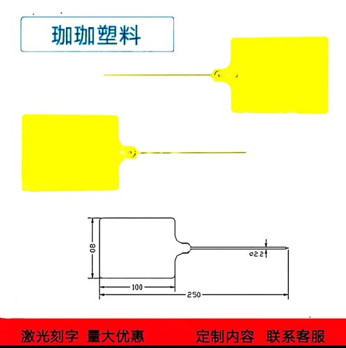 物流吊牌塑料挂签一体式物流快递标识牌快运扎带标签牌100个