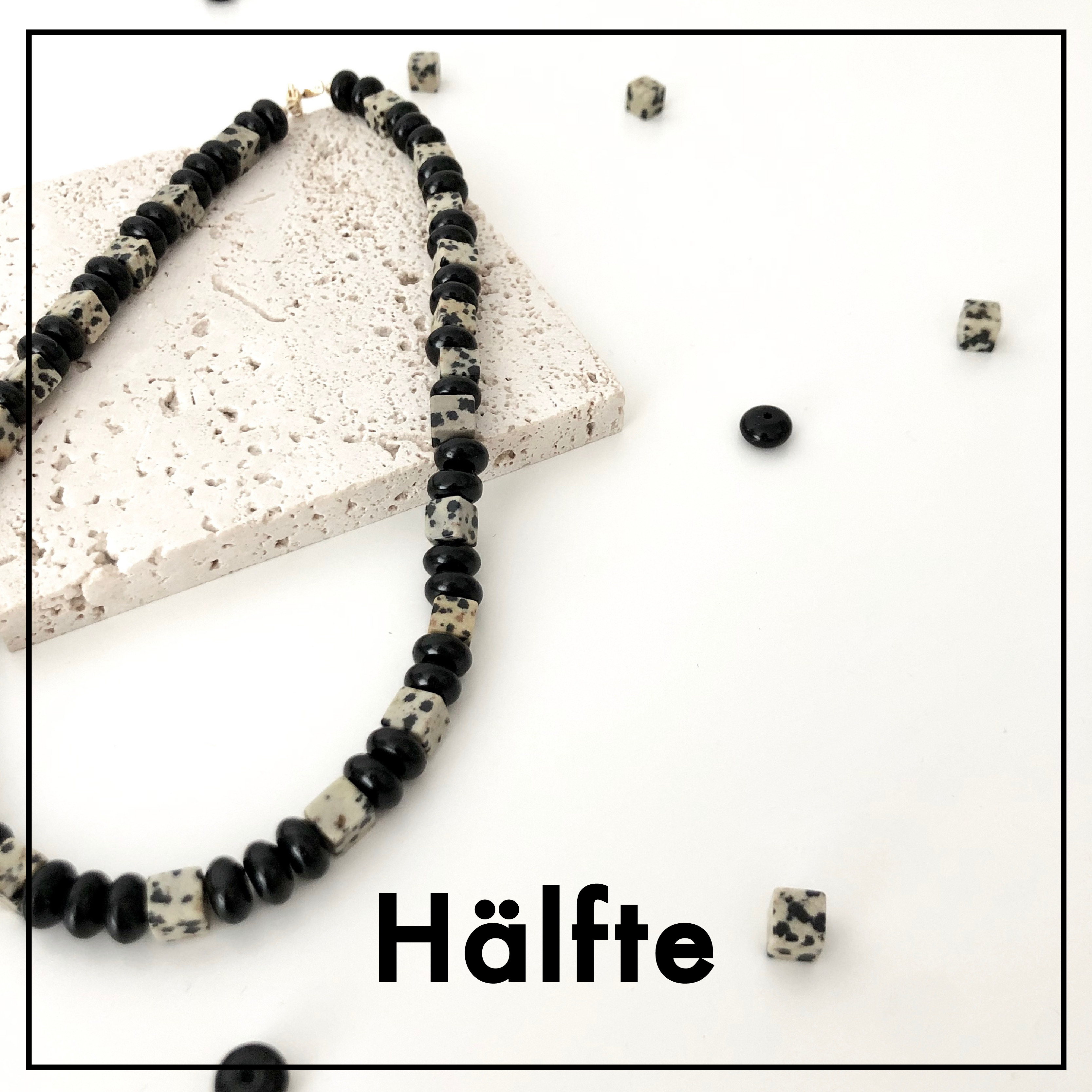 halfte 原创设计 男女同款项链中性风小众时髦玳瑁色系天然石项链