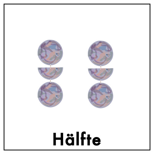 halfte原创设计法式莫兰迪耳钉