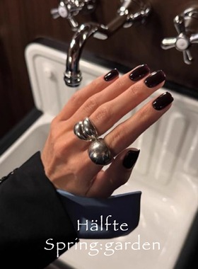 韩国小众设计球形开口戒指