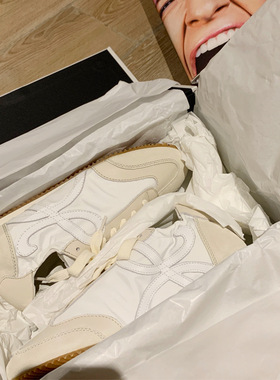 网红同款MONA阿甘真皮小白鞋百搭平底学生系带轻便运动休闲板鞋女