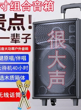 拉杆音箱户外音响k歌2025新款低高音质话筒音炮广场舞蓝牙大音量