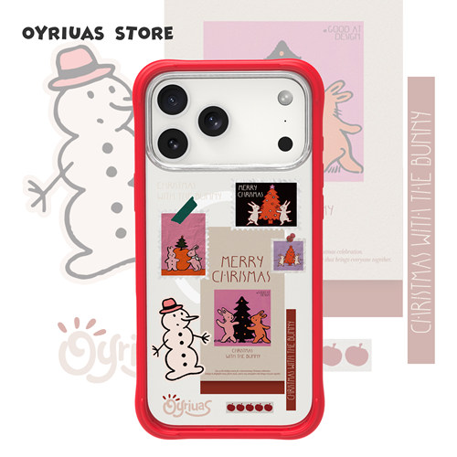 Oyriuas iPhone17/16/15pm 冬日来信 磨砂磁吸 可拆卸硅胶边框手机壳 触控按键全包手机保护套抗指纹