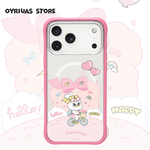 OyriuasX条带兔莉可联名 iPhone手机壳  甜梦单车  磨砂磁吸可拆卸硅胶边框 触控按键全包手机保护套抗指纹