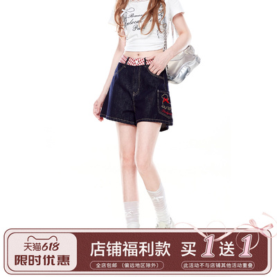 美式复古牛仔短裤女夏季穿搭设计