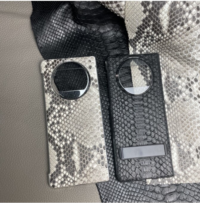 原装正品适用华为x3蟒蛇皮手机壳XT真皮手工定制华为新款mateX3典藏版商务X6高档保护套简约男女款潮X5