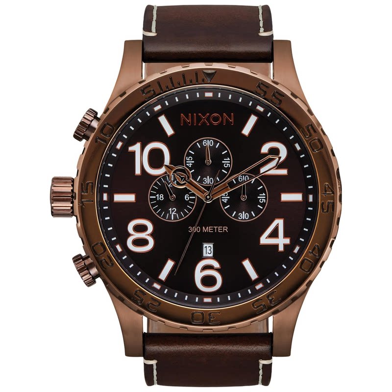 代购Nixon男士腕表计时夜光日期测速皮带钢壳防水金属商务运动