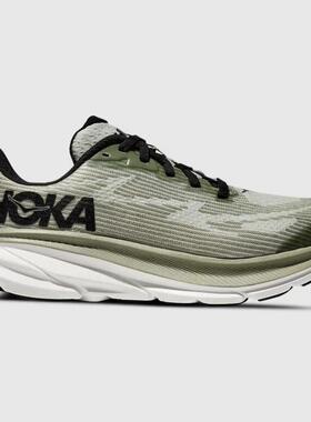 代购Hoka OneOne男童跑步鞋缓震透气舒适耐磨绿色网面轻质厚底