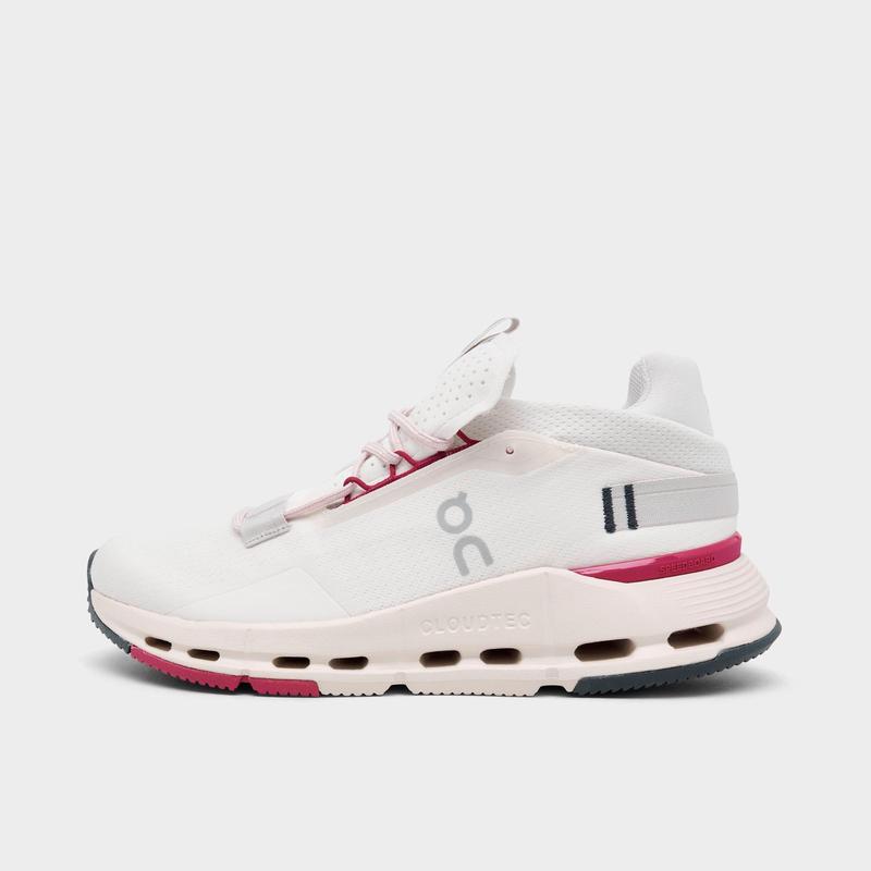 代购ON昂跑跑步鞋女士缓震支撑灵活舒适白色粉色点缀透气网面轻便