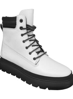 代购TIMBERLAND添柏岚女士马丁靴轻便透气防滑耐磨白色系带圆头