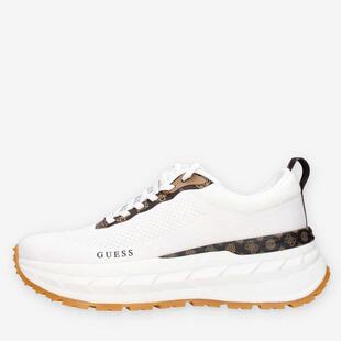 代购GUESS女士运动板鞋透气轻便缓震舒适白色网面材质橡胶鞋底