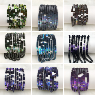 超亮~【金属矿元素炫彩系列】法式刺绣亮片服装辅料耐高温亮 串片