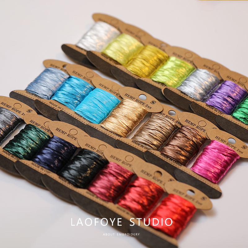 【亮光色系】日本进口法式刺绣材料辅料装饰绳 闪亮光玻璃丝 26色,居家布艺,线,淘宝优惠券,粉丝福利购,淘宝优惠卷