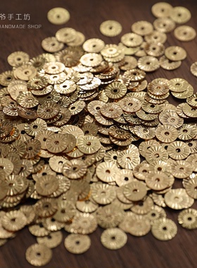 【6mm车轮片/太阳花】法式刺绣亮片服装辅料 进口耐高温亮片 5g装