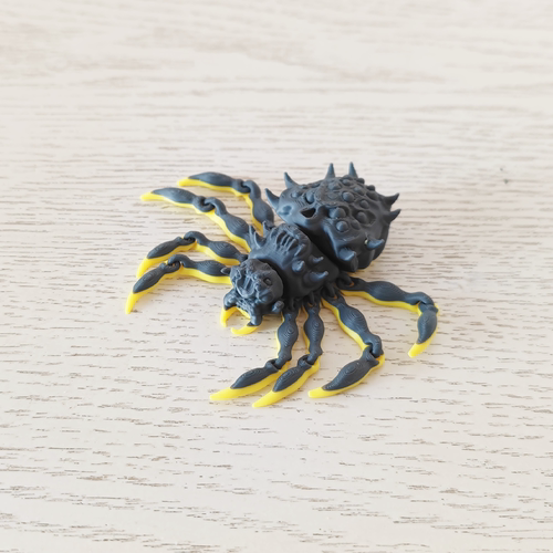 3D打印恶魔毒蜘蛛关节可动仿真动物玩具模型恐怖吓人狼蛛黑寡妇