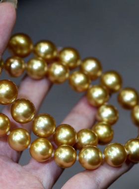 天然菲律宾南洋金珠项链