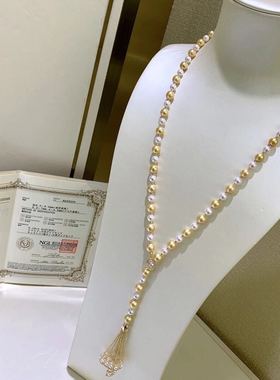 小尺寸南洋金珠日本重工毛衣链