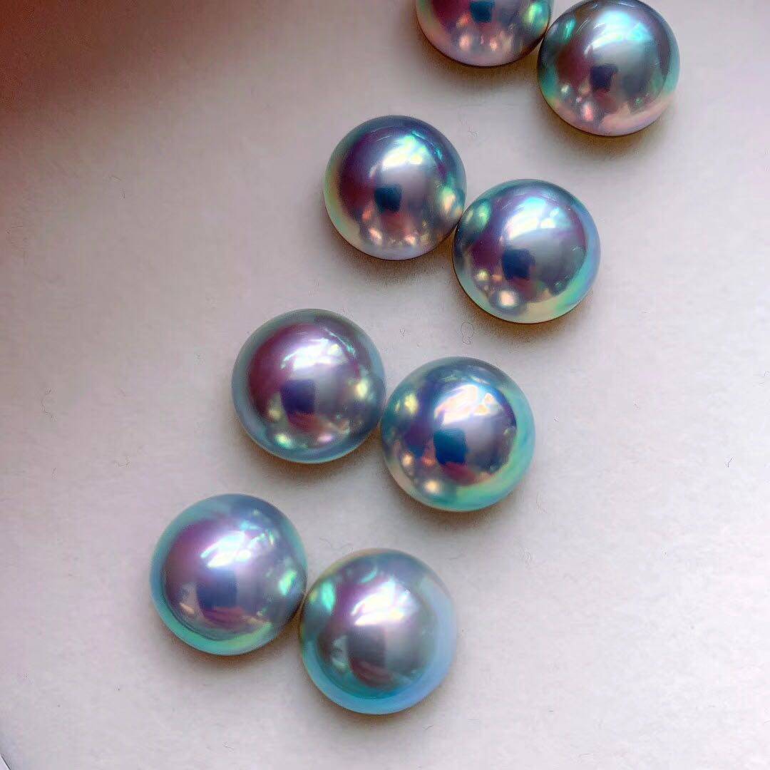 日本13-14mm极光梦幻炫彩银蓝猫眼马贝裸珠对珠耳钉戒指吊坠项链,饰品/流行首饰/时尚饰品新,耳钉,淘宝优惠券,粉丝福利购,淘宝优惠卷