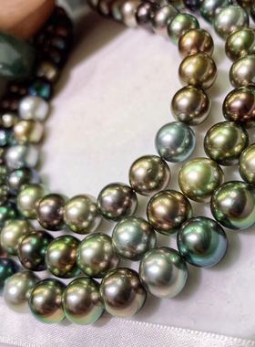 海报款孔雀绿莫兰迪大溪地项链