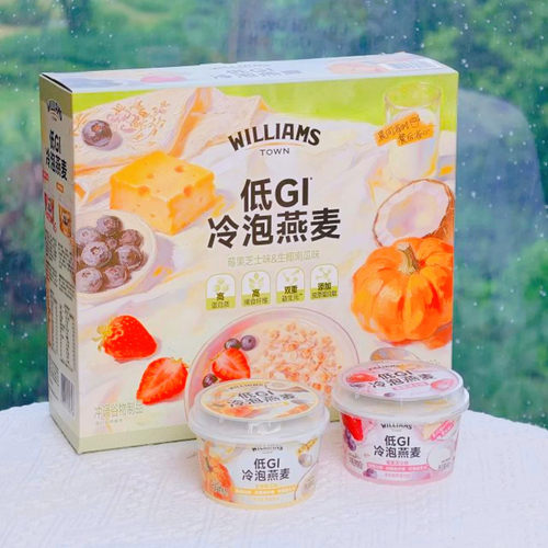 【超值12碗装】WILLIAMS TOWN冷泡燕麦WILLIAMS燕麦低Gi冷泡燕麦