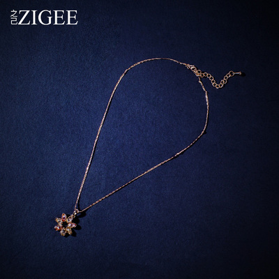 韩版ins钛钢玫瑰金七夕锁骨链