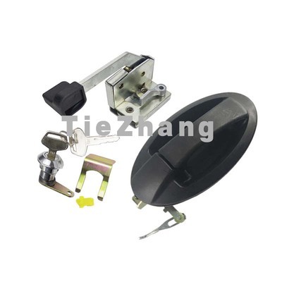 挖机小松56-7 60-8 70-8驾驶室门锁总成锁块外拉手锁芯挖掘机配件