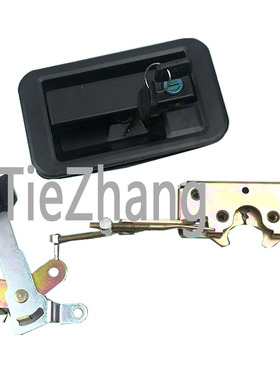 挖掘机配件神钢SK 50 55 60C 挖机驾驶室车门锁总成 锁块内外拉手