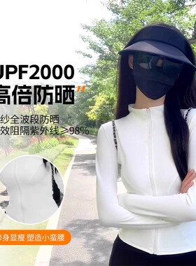 冰丝防晒衣女款夏季2026新款白色修身开衫凉感立领防紫外线短外套