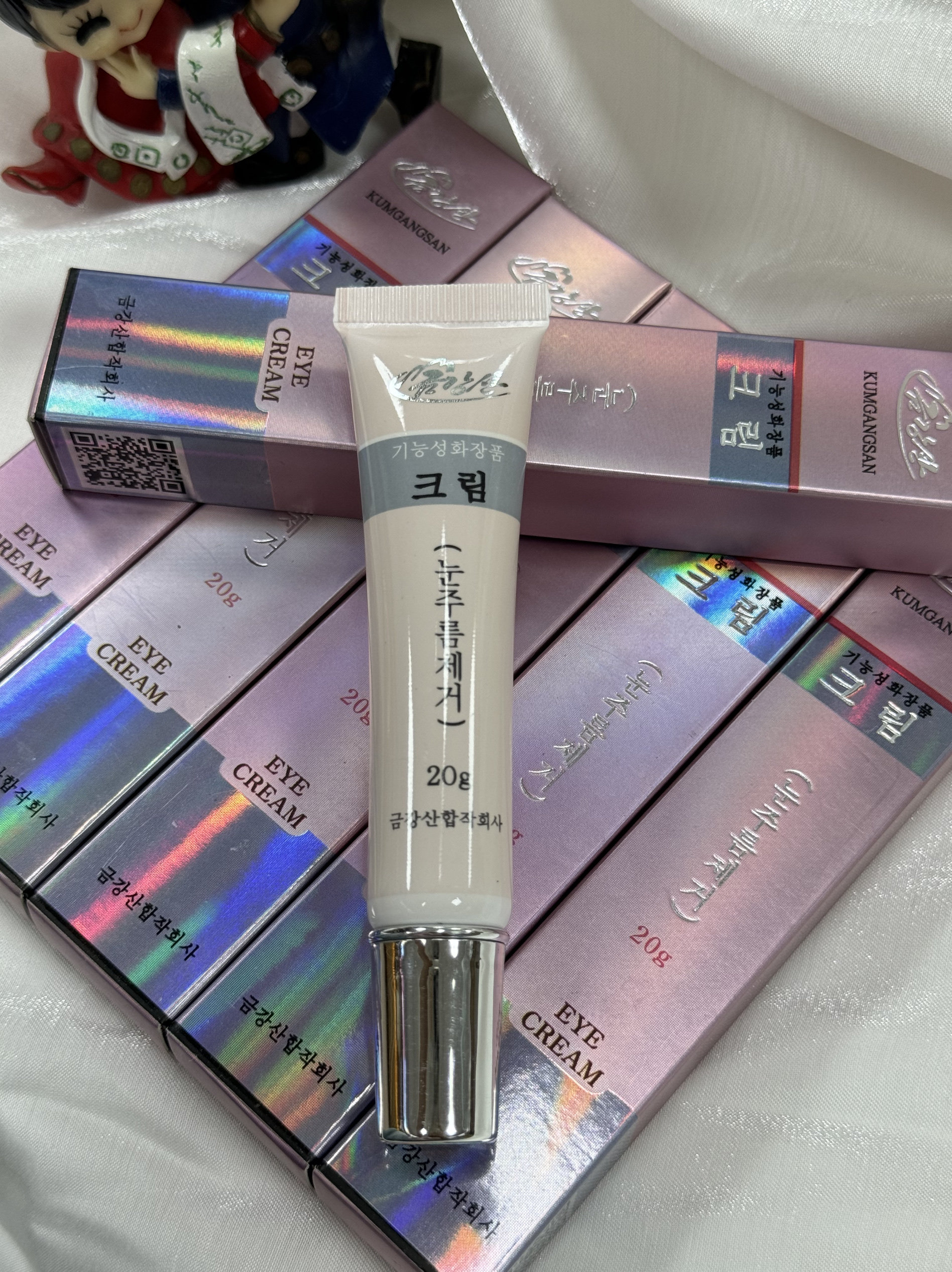朝鲜化妆品朝鲜族眼霜春香金刚山人参眼霜紫粉色啫喱眼霜眼霜