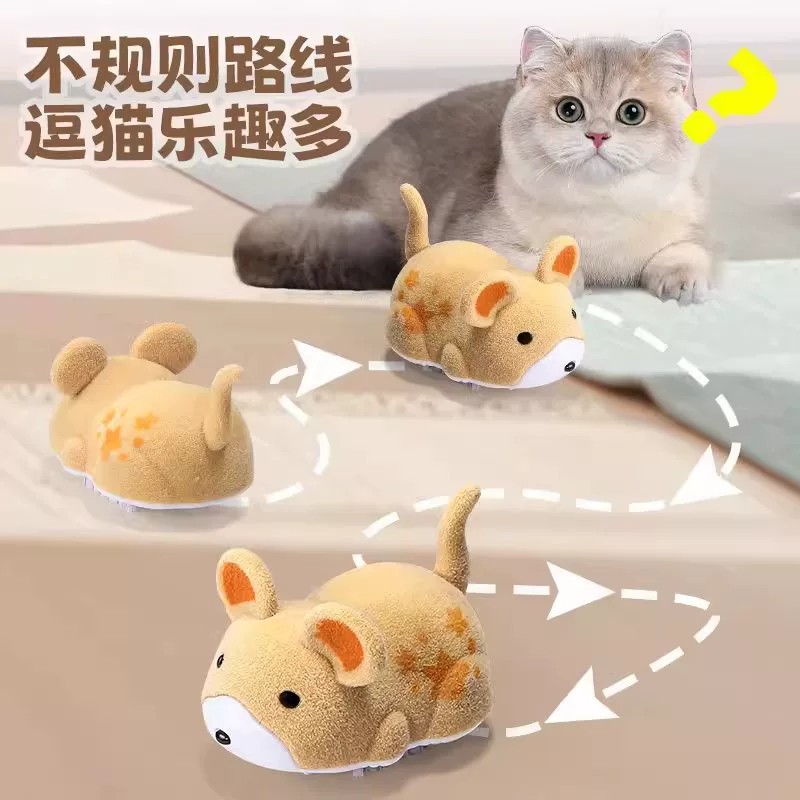仿真电动小仓鼠猫咪玩具宠物自嗨