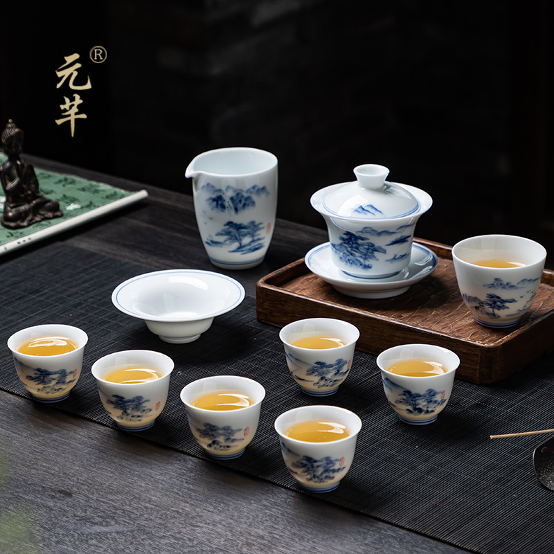 手绘茶具套装景德镇钰凡陶瓷