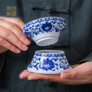 景德镇青花瓷茶漏茶滤陶瓷功夫茶具茶叶过滤器茶渣网灶炉茶道配件