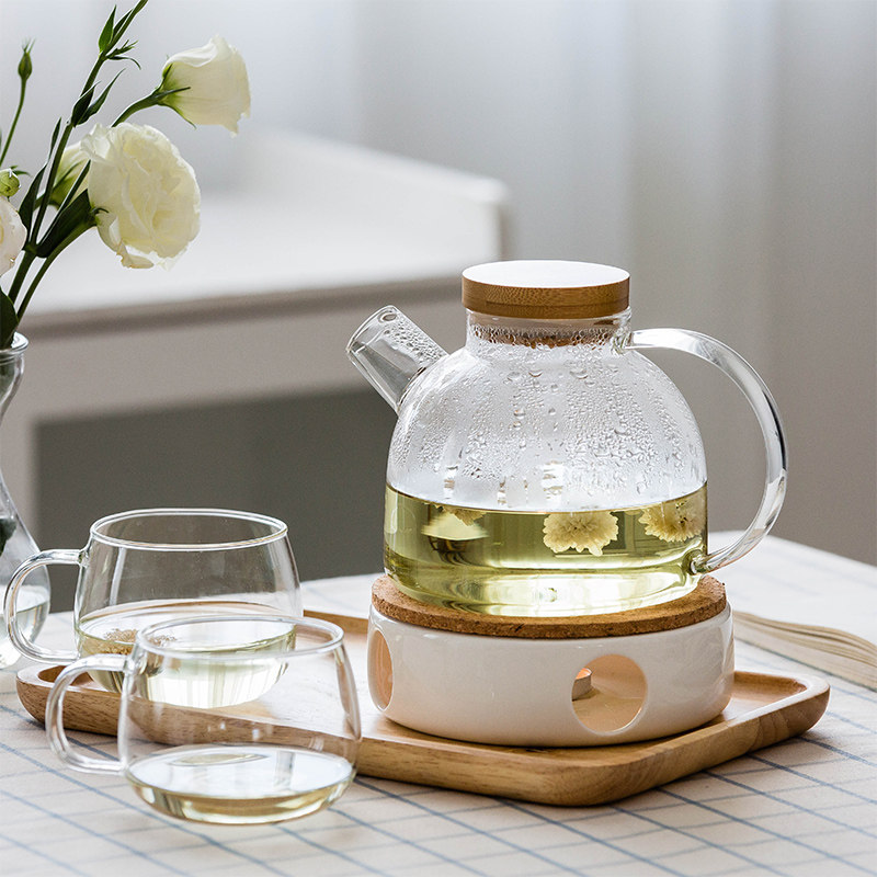 Modern housewife Pyrex High temperature resistance Glass Filter kettle Teapot Glass jug Flowers Teapot Tea Setin the Tableware , Tea set , Teapot  category - from Buy2taobao.com to provide professional Taobao agent buy service