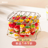 摩登主妇304不锈钢空气炸锅烤架烤肉专用支架烤箱挂烤串烧烤架子