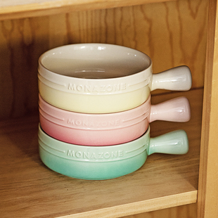 摩登主妇MONAZONE陶瓷手柄碗空气炸锅烤箱用烤碗高级感沙拉碗面碗