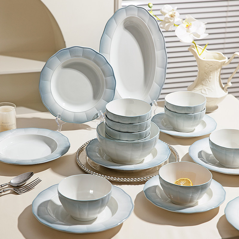 摩登主妇高颜值碗蝶套装家用2025新款碗具乔迁新居礼物釉下彩餐具,餐饮具,碗,淘宝优惠券,粉丝福利购,淘宝优惠卷