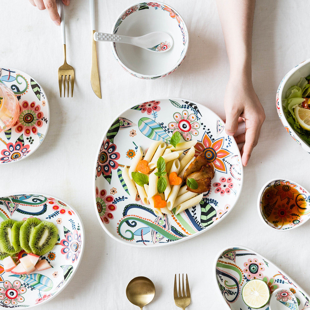 Modern housewives create single household Japanese ceramic bowl