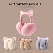 小童耳套可爱耳罩儿童冬季 保暖加绒可折叠仿兔毛加厚女童护耳暖捂
