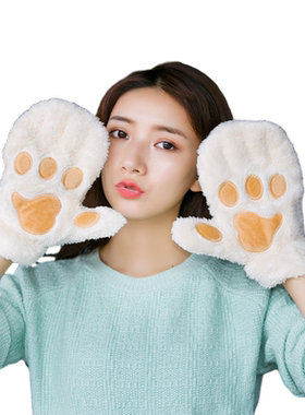 女士学生挂脖熊掌卡通猫爪子