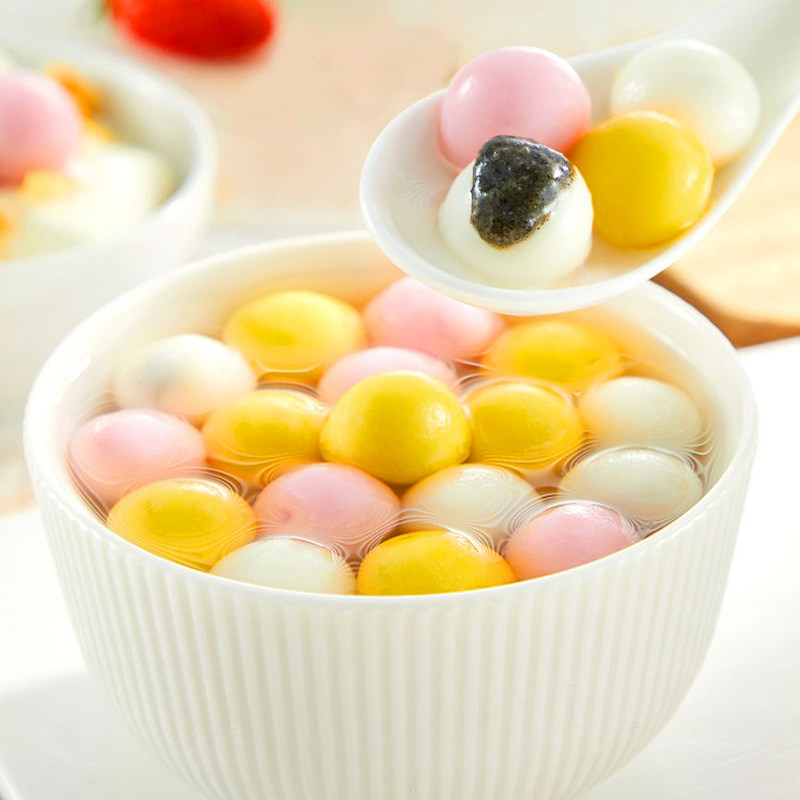 新品2袋包邮 思念小小汤圆黑芝麻紫薯多口味三合一彩色冷冻糯米元