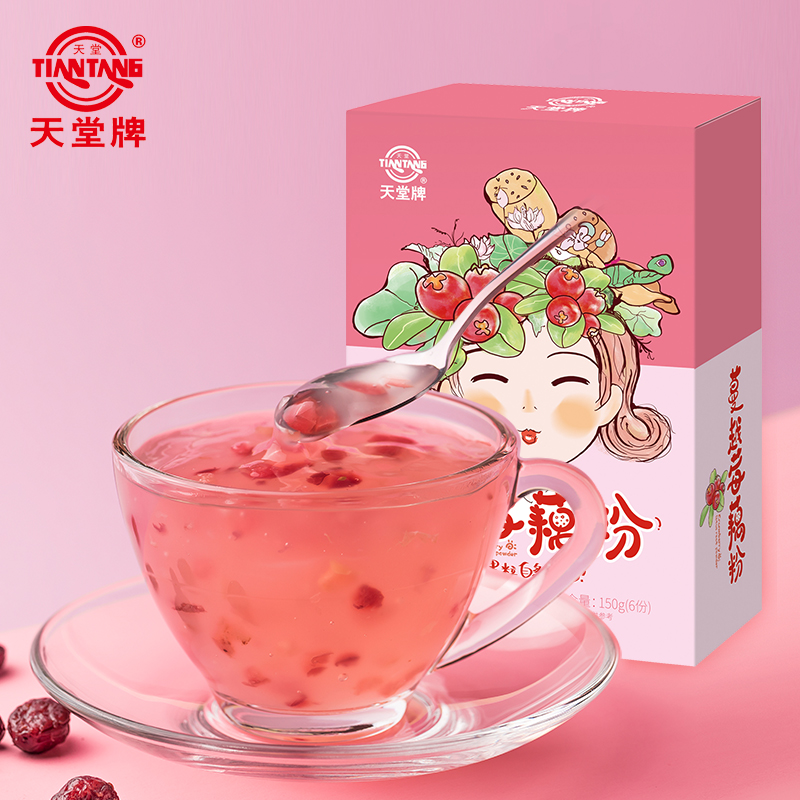 天堂牌蔓越莓藕粉150g/6份(含12包)水果冻干代餐速溶水果西湖藕粉|ruв категории кофе/хлопья/напиток, арроурут/хлопья/Чонг напитки, арроурут - от Buy2taobao.com для оказания профессиональной услуги покупки агента Taobao
