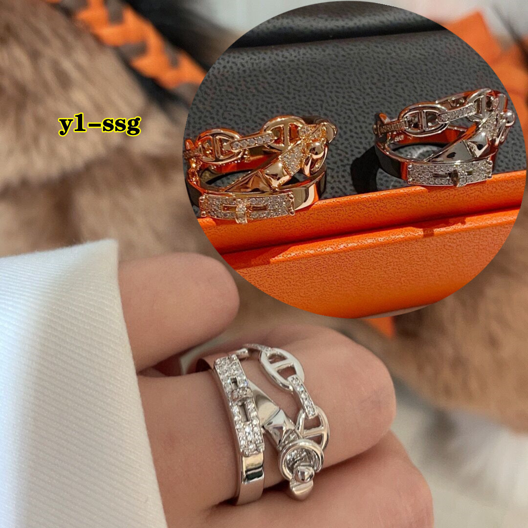 三合一猪鼻子满钻戒指轻奢小众