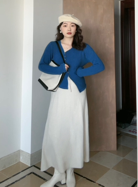 Something 叁熏 韩代小清新抽绳修身显瘦半身裙