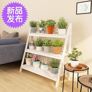 可收缩可折叠阶梯花架阳台花架子◆新款◆置物架落地式多层实木质