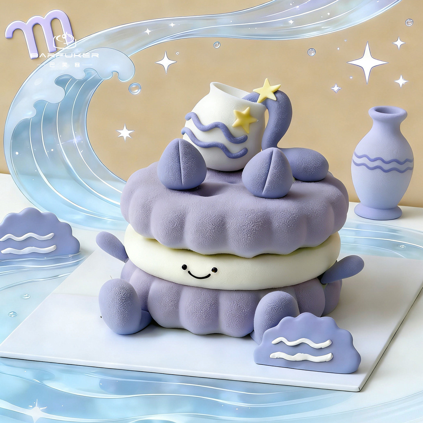 水瓶座星座新年emoji慕斯甜点儿童下午茶生日蛋糕北京同城配送,零食/坚果/特产,生日/节日蛋糕,淘宝优惠券,粉丝福利购,淘宝优惠卷