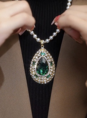 轻奢绿野仙踪毛衣链女