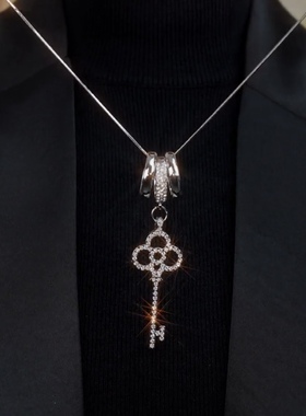 三生三世钥匙项链秋冬长款毛衣链