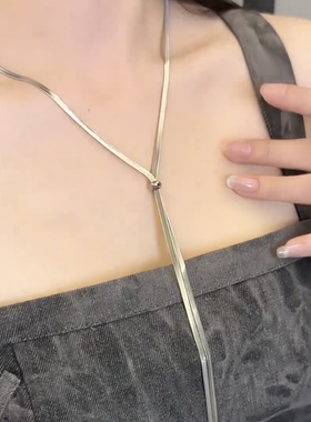 抽拉式项链2025新款钛钢链条金属