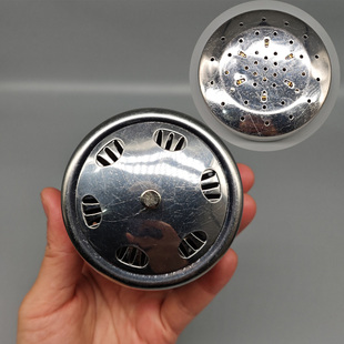 单个艾灸盒家用隔姜艾柱条单孔镂空小号控温钢随身便携温灸熏蒸仪