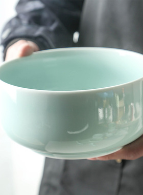 青瓷餐具大号汤碗中式家用米饭碗简约纯色泡面碗日式陶瓷大碗菜碗